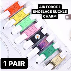 Brand New In Packaging. Ships Same Day Or Within 24 Hours Of Payment. Many Colors Available. Please Message For Custom Bundles. This Listing Is For 1 Pair Of High Quality Shoelace Metal Charm Buckles. Please Specify Color Upon Purchase Or One Will Be Sent At Random. Unisex And Universal Fit. Invest In These High Quality Shoe Buckle Charms To Elevate Your Sneaker Game Perfect For A Gift, Customizing, Diy And Much More. Customize Your Sneakers And Give Them Lot More Life And Style. Sneakers Decoration, Diamond Shoes, Af1 Shoes, Custom Af1, Air Force One, Rhinestone Shoes, Lace Decor, Force One, Metal Lace