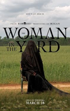 the poster for woman in the yard, which features an image of a woman sitting on a chair