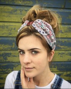 Fabric turban head band in a paisley cotton print, based on the 1940s land girl style and 1950s Rockabilly fashions. A real statement piece with a standard 1 inch width inner Alice band attached within the lining to provide an easy to wear design. Our range of turban bands are the perfect easy to wear accessory and are worn exactly as an Alice band finishing behind the ears. (These bands do not go all the way around the back of the head, so are perfect for all hair styles. This unique creation i Trendy Bandana Print Headband, Cotton Bandana With Matching Headband, Cotton Headband Bandana, Bohemian Cotton Headscarf With Bandana Print, Bohemian Cotton Headwrap For Festivals, Trendy Cotton Headband Bandana, Adjustable Cotton Bohemian Headscarf, Bohemian Cotton Headwrap, One Size Fits Most, Trendy Cotton Bandana Styled As Headband