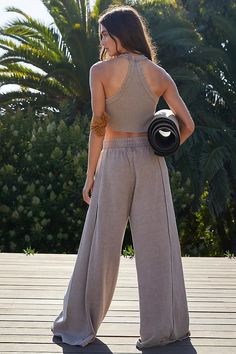 Go To Set | Free People Sporty Set, Sweat Set, Pants Fit, Granola Girl, Yoga Fashion, Fp Movement, Ribbed Tank, Vibe Clothes, Knit Tank