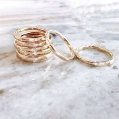 Ailani ring - thick gold rings, stack ring, stacking ring, stacking gold ring, ring band, wedding ba Gold Hammered Stackable Rings, Gold Hammered Stackable Round Band Rings, 14k Gold Filled Yellow Gold Toe Ring, Stackable 14k Gold Filled Round Band Rings, Stackable 14k Gold Filled Rings With Round Band, Handmade 14k Gold Stackable Rings For Wedding, Dainty Hammered Stackable Wedding Rings, Delicate Stackable Toe Rings, 14k Gold Stackable Toe Rings