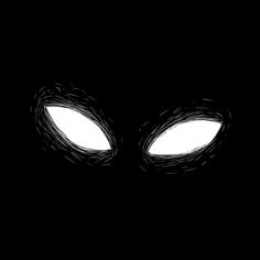 an image of the eyes of a spider man in black and white with light coming out