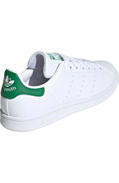 adidas Primegreen Stan Smith Sneaker (Women) | Nordstrom Green Sneakers With Three Stripes And Round Toe, Low-top Green Sneakers With Three Stripes Branding, Green High-top Sneakers With Three Stripes, Green High-top Sneakers With Three Stripes Branding, Green Adidas Sneakers With Logo, Classic Green Adidas Sneakers, Classic Green Sneakers With Perforated Toe Box, Green Adidas Sporty Sneakers, Green Sporty Sneakers With Three Stripes Branding