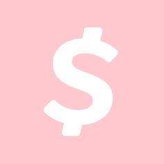 a white dollar sign on a pink background