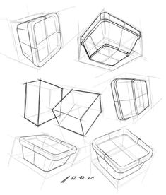 four different shapes and sizes of boxes