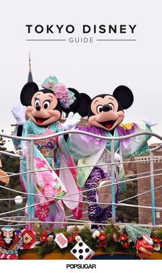 the tokyo disney guide with mickey and minnie mouse