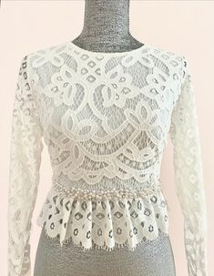 This beautiful lace top can be custom made just for you. Please send me a message to discuss this further.  Designed and Handmade in the USA by TLCoutureatelier Copyright © 2023 L&T Couture. All rights reserved. Fitted Lace Wedding Dress For Ceremony, Lace Wedding Dress With Lace Sleeves For Ceremony, Elegant Lace Top With Scalloped Lace, Elegant Fitted Scalloped Lace, Fitted Lace For Mother Of The Bride, Elegant Scalloped Lace Fitted Wedding Dress, Elegant Fitted Wedding Dress With Scalloped Lace, Scalloped Lace Top For Wedding, Lace Top With Long Sleeves For Wedding