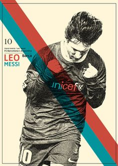 a poster with a soccer player on it's back and the words leo messi