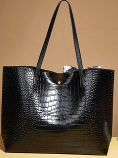 Bag For Love - Crocodile Embossed Twilly Scarf Decor Shoulder Tote Bag - Women Tote Bags Product Description Color Black Quantity 1 piece Type Shoulder Tote Bag Material PU Leather Coating 100% Polyurethane Composition 100% Polyurethane Size Chart INCH CM Size Bag Width Bag Height Bag Length one-size 3.9 11.4 16.5 Size Bag Width Bag Height Bag Length one-size 10 29 42 Similar Products h2 { text-align: center; } .red-box { width: 100%; display: flex; flex-direction: row; flex-wrap: wrap; justify- Black Crocodile Pattern Shoulder Bag For Everyday, Black Crocodile Pattern Shoulder Bag For Daily Use, Black Crocodile Pattern Bag For Daily Use, Black Crocodile Pattern Tote Bags, Black Crocodile Pattern Shoulder Bag With Double Handle, Trendy Black Bags With Crocodile Pattern, Trendy Black Crocodile Pattern Bags, Scarf Decor, Twilly Scarf