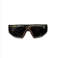 Versace Shield Medusa Ve 2226 Sunglasses Luxury Shield Sunglasses With Uva Protection For Formal Occasions, Luxury Shield Sunglasses With Uva Protection For Formal Events, Trendy Gold Shield Sunglasses For Formal Occasions, Luxury Polarized Shield Sunglasses For Party, Luxury Shield Sunglasses With Mirrored Lenses For Evening, Luxury Polarized Shield Sunglasses For Evening, Luxury Evening Shield Sunglasses With Mirrored Lenses, Luxury Shield Sunglasses With Uva Protection For Party, Classic Shield Sunglasses With Tinted Lenses For Party