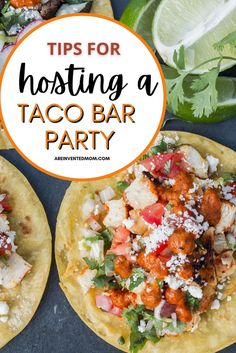 How to Throw a Killer Taco Bar Party (Easy Party Idea) Taco Dinner Party, Taco Salad Bar, Taco Bar Wedding, Homemade Taco Seasoning Mix, Mexican Buffet