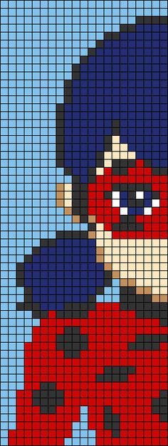 an image of a cartoon character made out of legos on a blue and red background