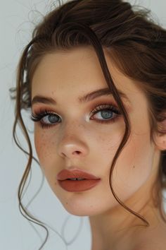 Pub Makeup Look, Boho Bridal Makeup Hazel Eyes, Makeup Look For Big Eyes, Bridal Makeup Bold Eyes, 2024 Holiday Makeup, Moody Wedding Makeup Blue Eyes, Summer Bridal Makeup Brown Eyes, Going Out Makeup Looks Blue Eyes, Wedding Makeup For Blue Eyes Red Hair