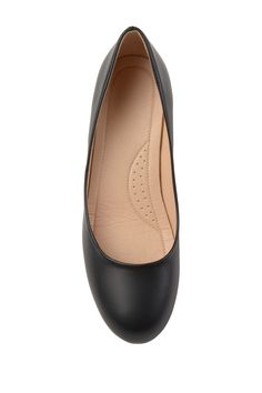 Step into sophisticated style when you wear these faux leather pumps from Journee Collection. These wear-anywhere heels are constructed out of faux leather and feature a comfort-sole footbed design.Sizing: This style fits true to size. M=standard width. Round toe. Faux leather construction. Slip-on style. Kitten block heel. Comfort sole footbed. Approx. 1.5" heel. ImportedThis item cannot be shipped to Canada. Flat Court Shoes With Rubber Sole, Cushioned Slip-on Heels For Work, Synthetic Block Heels With Rubber Sole, Synthetic Block Heel Heels With Rubber Sole, Slip-on Low Heel Heels With Rubber Sole, Classic Closed Toe Synthetic Ballet Flats, Classic Synthetic Ballet Flats With Round Toe, Low Heel Court Shoes With Removable Insole, Court Shoes With Removable Insole And Low Heel