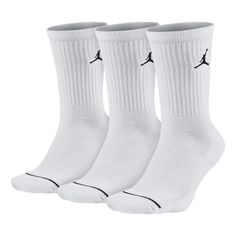 Nike Apparel Socks Men Air Jordan Jumpman Crew Socks stocking Nike Basketball Socks, Carolina Do Norte, Socks Outfit, Iconic Socks, Jumpman Logo, Stylish Socks, Basketball Socks, Sock Packs, White Socks