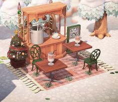 Cocoa Stand, Animal Crossing Designs, Hot Cocoa Stand, Seasonal Drinks