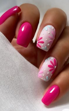 Summer Fun Nails Designs, June Nails Ideas 2024, Pedicure Trends, Pink Nail Art Designs, Summer Nail Ideas, Manicure Nail Designs, Fancy Nails Designs, Pink Nail Art, July Nails