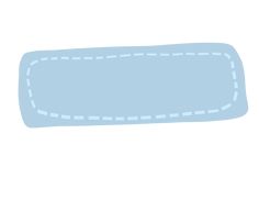 a blue rectangular object with white lines on it