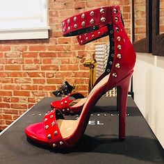 Size 7.5 Never Worn. In Brand New Condition . Red Spiked Heels For Party, Party Heels With Reinforced Heel In Red, Metal Spikes, Ethiopian Opal Ring, Ethiopian Opal, Hair Removal, Truffles, Shoes Women Heels, Natural Hair