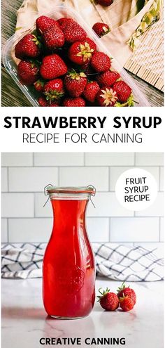 strawberry syrup recipe for caning