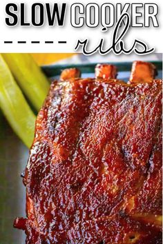 this slow cooker ribs recipe is so easy to make and tastes just as good as it looks