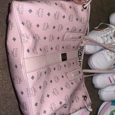 Mcm Large Carry Bag And Wallet. Price Negotiable! Pink Mcm Bag, Mcm Bag, Mcm Bags, Carry Bag, Carry On Bag, Limited Time, Carry On, Bag Lady, Wallet