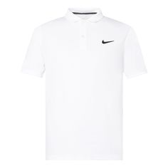 Nike Court Dri-FIT Team Tennis Casual Sports Short Sleeve Polo Shirt White 939138-100 (Men's) Classic White Sports T-shirt, Nike Sporty Moisture-wicking Shirt, White Polo Collar Top For Sports Season, White Polo Collar Top For Sports, White Collared Top For Sports Events, Sports Moisture-wicking Collared Shirt, White Cotton Polo Shirt For Sports Season, Sports Collared Shirt With Moisture-wicking, Collared Sports Shirt With Moisture-wicking