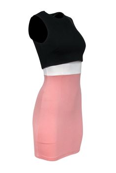 Go for a cool colorblocked look with this dress from French Connection! This three-toned frock is perfect for a simple and sleek cocktail party ensemble. Pair with sparkly heels to add a hint of glitz. Size 2 72% Viscose, 24% Nylon, 4% Spandex Concealed back zipper Unlined Sheath silhouette Scoop neckline Sleeveless Pink, black and white colorblocked design Fabric overlay on top Bust 30" Waist 27" Shoulder to hem 32" Sparkly Heels, Design Fabric, French Connection, Scoop Neckline, Cocktail Party, Pink Black, Sheath Dress, Fabric Design, Size 2