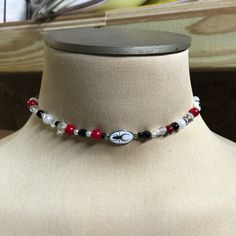 Brand New! Beaded Choker Made With Multi-Color Red, Black, White Beads On Stretch Cord With Magnetic Closure. Centered Spider Connector! Casual Red Beaded Necklaces, Hand Crafted Jewelry, Crafted Jewelry, Beaded Choker, White Beads, Magnetic Closure, Handcrafted Jewelry, Jewelry Crafts, Womens Jewelry Necklace