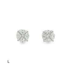 A sparkling cluster of multiple diamonds gives these studs the illusion of a generous round diamond earring. Available in three sizes, these are the classic addition to any look. Small: 0.53 Carat (Look of 2.0 Carats) Medium: 1.21 Carat (Look of 3.0 Carats) Large: 1.84 Carat (Look of 4.5 Carats) Ships within 2 weeks Diamond Drop Necklace, Round Diamond Earrings, Natural Diamond Ring, Half Eternity Band, Diamond Earring, Tennis Necklace, Band Engagement Ring, How To Make Necklaces, Diamond Drops