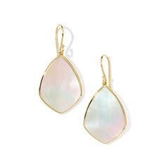 Inlaid with naturally iridescent mother-of-pearl, these IPPOLITA POLISHED ROCK CANDY earrings have an interesting geometric shape, handmade in 18k yellow gold. The shell's neutral tone makes them especially versatile, so that they're perfect worn with everything from casual outfits to cocktail dresses. 18k Yellow Gold Gemstones: Mother-of-Pearl Length: 1.36 Inches and Width: 0.7 Inches Style #: GE2590MOPSL Candy Earrings, Gold Hooks, Hinged Ring, Rock Candy, Teardrop Necklace, Candy Gifts, Gold Polish, Chain Pendants, Cocktail Dresses