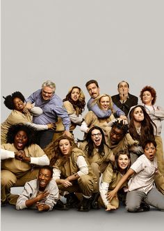 the cast of orange is posing for a group photo