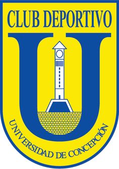 the club deporttivo logo is blue and yellow with a clock tower on it