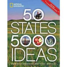 the book cover for 50 states 5000 ideas