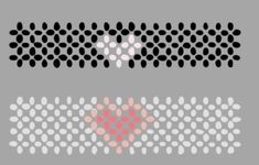 an abstract pattern with dots and lines in the shape of a heart on a gray background