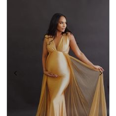 Tried On, But Never Worn. Nwt. Gold Maternity Dress Photoshoot, Gold Maternity Dress, Gold Pregnancy Dress, Metallic Maternity Dress, Gold Sequin Maternity Dress, Gold Chic, Gold Dress, Piece Dress, Womens Dresses