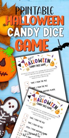 printable halloween candy dice game for kids