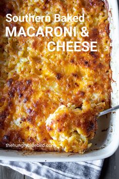 this southern baked macaroni and cheese casserole is so good