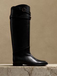 Cheval Leather Riding Boot | Banana Republic Riding Boot Outfits, 2023 Wardrobe, Equine Fashion, High Arches, Black Leather Riding Boots, Fall Wardrobe Essentials, Equestrian Boots, Black Riding Boots, Outfit Shop