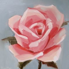 Acrylic Painting Flowers, Simple Canvas Paintings, Simple Rose, Hur Man Målar, Arte Sketchbook, Acrylic Flowers, Flower Canvas, Flower Art Painting, Rose Painting