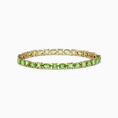 14K Yellow Gold Peridot Tennis Bracelet 13.50 TCW Peridot Bracelet, Effy Jewelry, Tennis Bracelet, Gold Yellow, Tennis, 50 %, Yellow Gold, Bracelet, Yellow