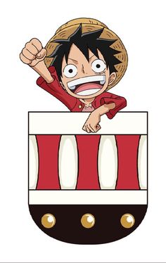 an image of one piece with his arms in the air