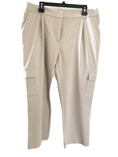 Calvin Klein Straight Leg Cargo Pants  Beige Late style K02PB831 MSRP $79.50 Sz 14 the  two back pockets are only for decoration  it has two on the top side and two mid leg New with original tag  Measurements are taken laying flat  waist - 19" in. inseam - 27 " in. Length - waist to hem -37" in. 4 pocket  Please see all pictures for more details on item. Comes from a smoke and pet free environment. Thank you for looking. Straight Leg Cargo Pants, The Two, Cargo Pants, Bermuda Shorts, Latest Fashion, Calvin Klein, Straight Leg, Two By Two, Women Accessories