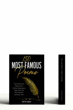 the book cover for 150 most famous poem's is shown in front of a white background