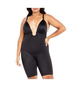 in stock Black Shaping Backless Shapewear, Black Backless Shaping Shapewear, Black Backless Shapewear For Summer, Summer Black Backless Shapewear, Chic Black Lined Body Shapewear, Chic Black Stretch Shapewear, Chic Black Shapewear With Built-in Bra, Chic Plus Size, Body Shapers