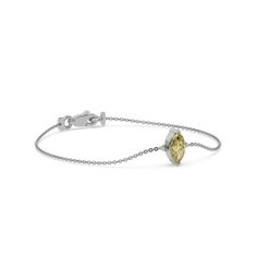 Fancy Yellow Solitaire Marquise Diamond Bracelet made with fancy yellow Marquise diamond, securely set in prong setting.Details: - Made to Order- Diamond Weight: 1.00 CT, 1.25 CT, 1.50 CT, 1.75 CT, 2.00 CT, 2.50 CT, 3.00 CT- No of Diamonds: 1- Diamond Cut: Marquise- Diamond Type: Lab Grown Diamond (CVD, HPHT)- Diamond Clarity: VS - Diamond Color: Fancy Yellow- Setting Type: prong- Bracelet Thickness: 5.85 MM- Bracelet Width: 11.80 MM - Metal Type: 14K Solid Gold,18K Solid Gold- Choice of Gold Co Marquise Diamond Bracelet, Marquise Solitaire, Fancy Color Diamond Ring, Solitaire Bracelet, Bezel Bracelet, Colored Diamond Rings, Halo Necklace, Fancy Yellow Diamond, Halo Earrings