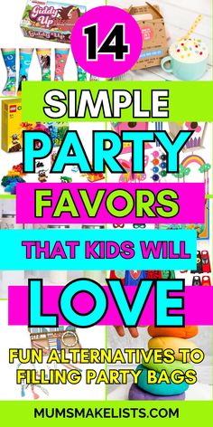 14 Simple party favors that kids will love... fun alternatives to filling party bags Party Favor Ideas For Kids, Party Favor Ideas