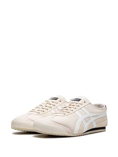 Onitsuka Tiger Mexico 66 "Birch/White" Sneakers - Farfetch Cream High-top Sneakers With Contrast Sole For Sports, Cream High-top Sneakers With Rubber Sole, Cream Suede Sneakers For Streetwear, Cream Custom Sneakers With Vulcanized Sole For Streetwear, Sporty Cream Sneakers With Rubber Sole, Classic Cream Sneakers For Streetwear, Cream Sneakers With Rubber Sole For Sports, Cream Sneakers With Rubber Sole For Light Sports, Beige Suede Sneakers With Vulcanized Sole