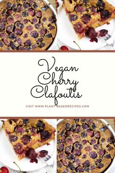 vegan clafoutis Vegan Clafoutis, Vegan French Recipes, Clafoutis Recipe, Clafoutis Recipes, Cherry Clafoutis, Vegan French, Breakfast Vegan