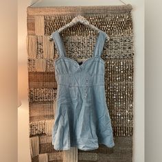 Purchased New At Gap Store, Never Worn. Trendy Light Wash Cotton Mini Dress, Gap Medium Wash Denim Dress, Casual Gap Dress In Medium Wash, Gap Casual Medium Wash Dress, Light Wash Cotton Mini Dress For Day Out, Casual Medium Wash Gap Dress, Gap Cotton Denim Dress For Spring, Gap Blue Denim Summer Dress, Blue Gap Denim Summer Dress